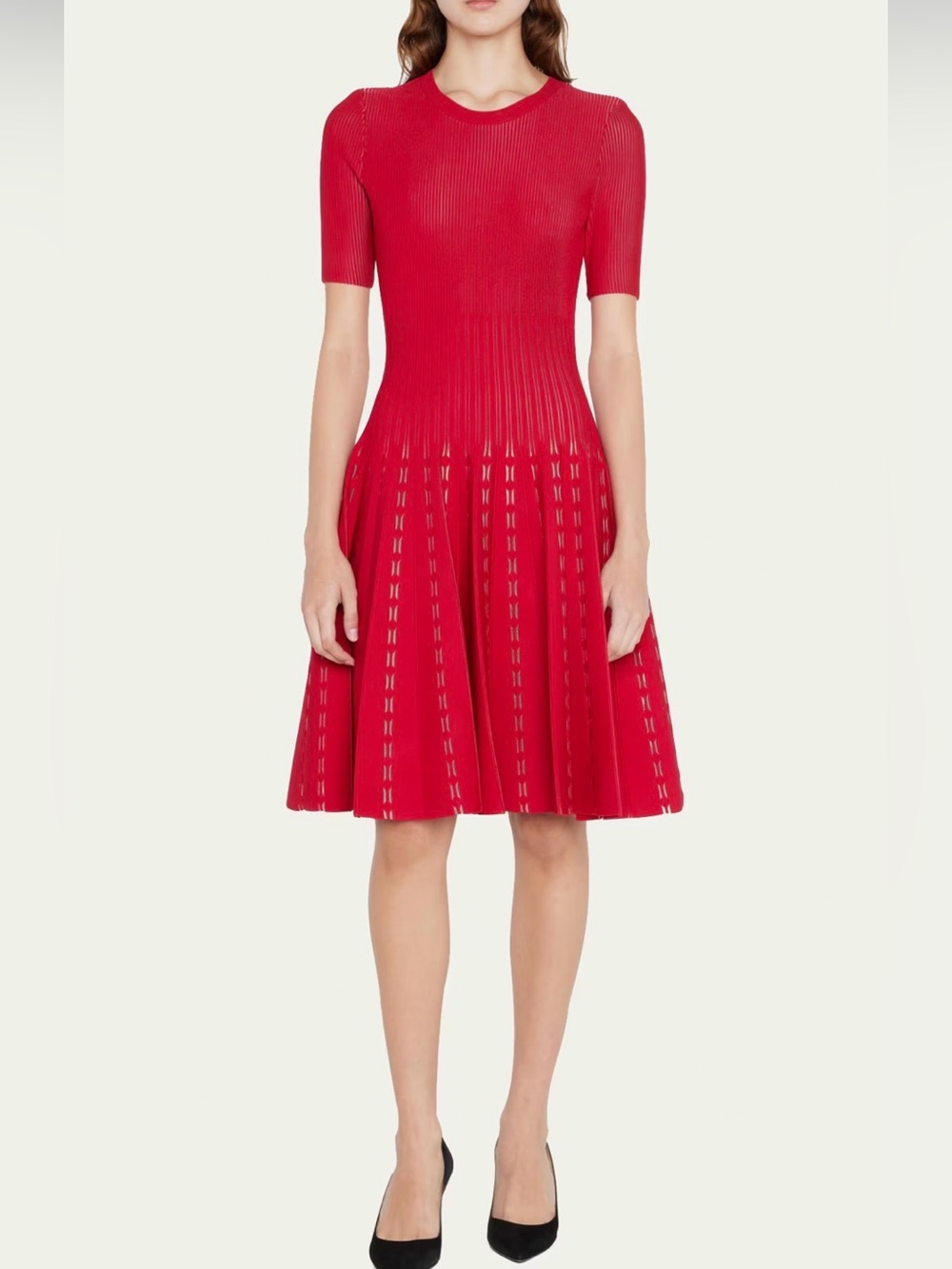 Jason Wu Collection short-sleeve pointelle knit dress Medium